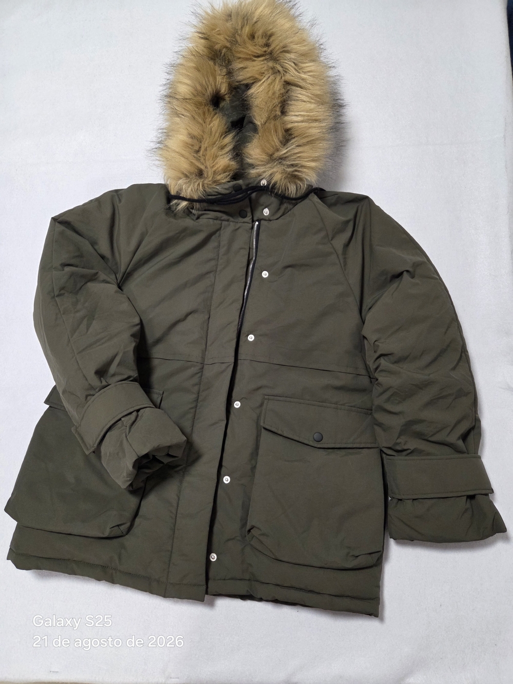 Arizona Jean Company Olive Green Parka with Faux Fur Hood
